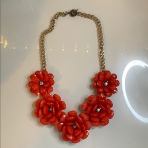 Large Red Flower Necklace